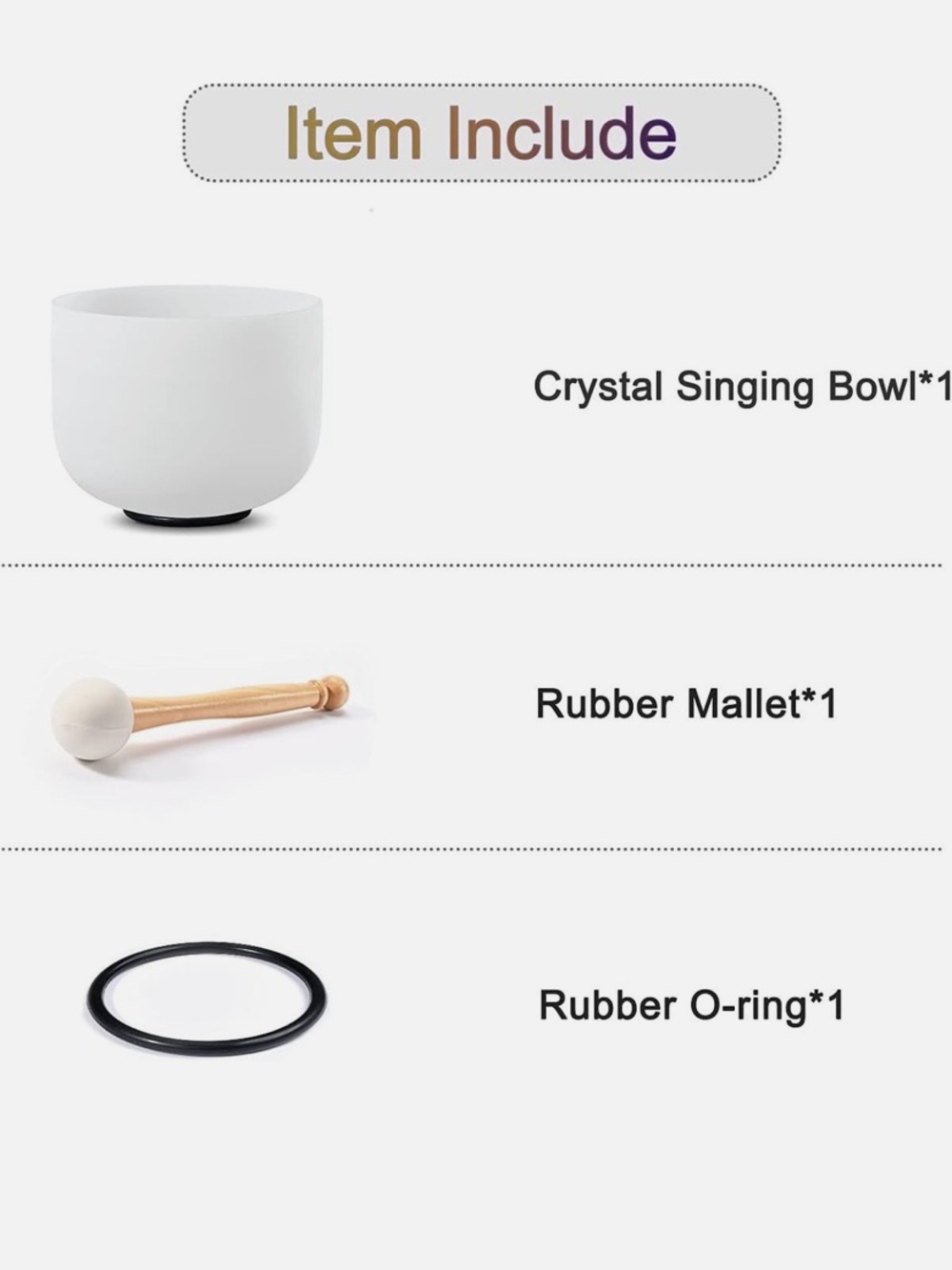 10 Inch F Note Heart Chakra Frosted Quartz Crystal Singing Bowl with Mallet - Picture 6 of 8